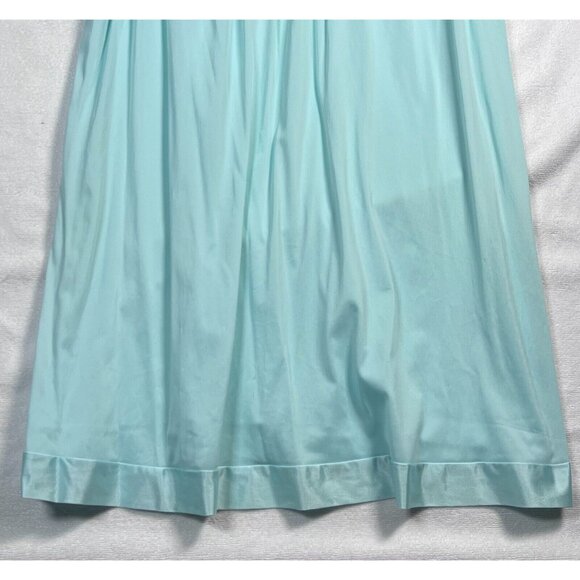 Vintage Vanity Fair Nightie Blue Sleeveless Nylon Nightgown LG USA - Picture 4 of 14